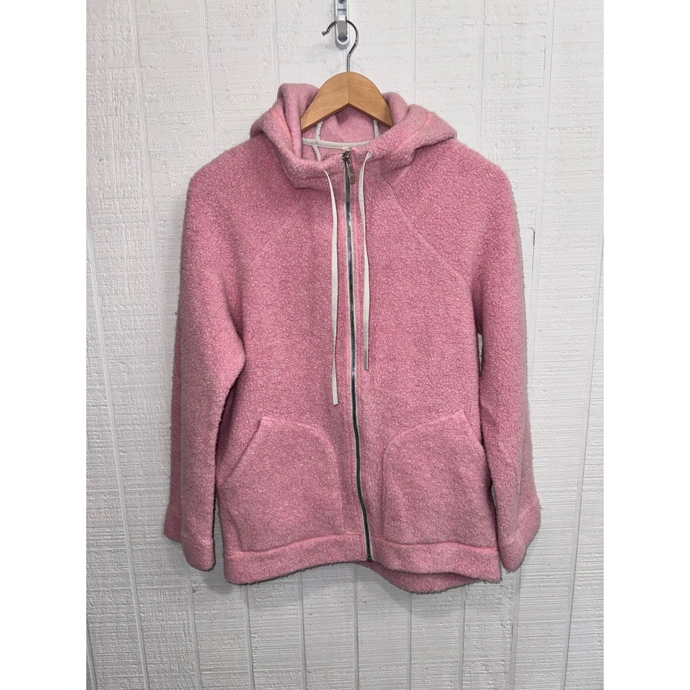 Lululemon Scuba Sherpa Full Zip Hoodie Women Pink Wool Blend Fleece 8